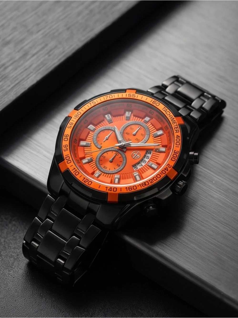 Men's Orange Chronograph Swim Watch